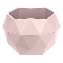 Кашпо Топаз d18 h12,4см 1,2л с вкладкой пластик бежево-розовый