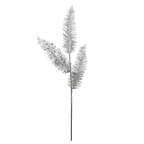 Ветка с глиттером h77см серебряный