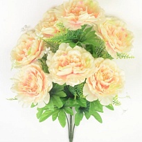 Пион искусственный 7голов h67см персиковый