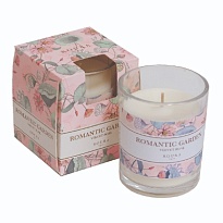 Свеча в стакане Roura 130г аромат Романтический сад