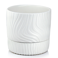 Кашпо Polnix Vintage d16 h15см с поддоном керамика белый