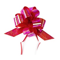 Бант шар 32мм перламутровый, красный 