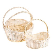 Корзина (ива) d40*h19*hh35см овал натуральный