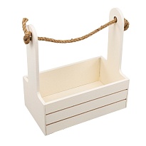 Ящик деревянный для декора 25*15*30см белый
