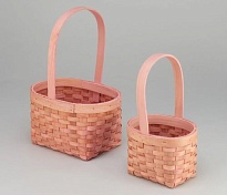 Корзина (секвойя) d22*18*h12,5*hh32,5см овал розовый