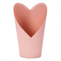 Коробка под цветы Стаканчик 13,5*10*22см розовый