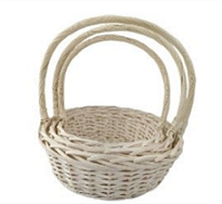 Корзина плетеная (ива) d38*h14*hh40см круг натуральный
