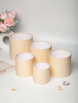 Коробка шляпная без крышки d16*h16см матовый кремовый