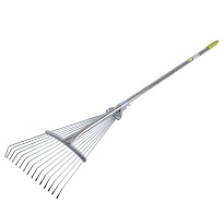 Грабли веерные Listok металлические с алюминиевой ручкой           