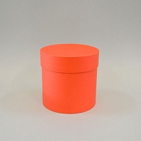 Коробка шляпная с крышкой, d15*h15см, базовый красный