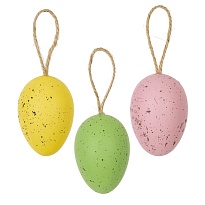 Декор Яйцо Пасхальное подвесное 4*16 h22см микс