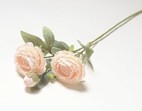 Пион искусственный 2головы 1бутон h70см персиковый