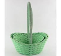 Корзина (бамбук) d33*24*11*h13*hh42см овал мятный