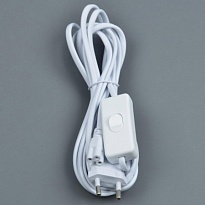 Провод для подключения Uniel 220ВТ 300см 3к с кнопкой выключения