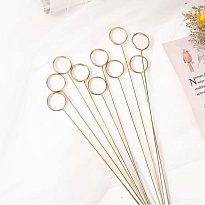 Держатель для открыток/ценников металлический золотой 1 шт.