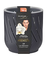 Кашпо Fleurs d16,8 h17,6см 3,1л пластик антрацитовый