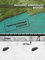 Сетка от кротов 10*10мм 2м*10м зеленый