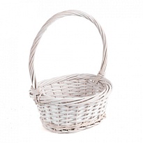 Корзина (ива) d24*20*h11*hh32см овал белый