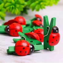 Прищепка Божья коровка 24шт/уп