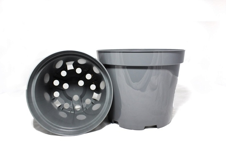 Горшок для рассады 3л d16 h14см круглый черный