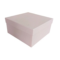 Коробка подарочная, матовая с крышкой 20*20*10см розовый