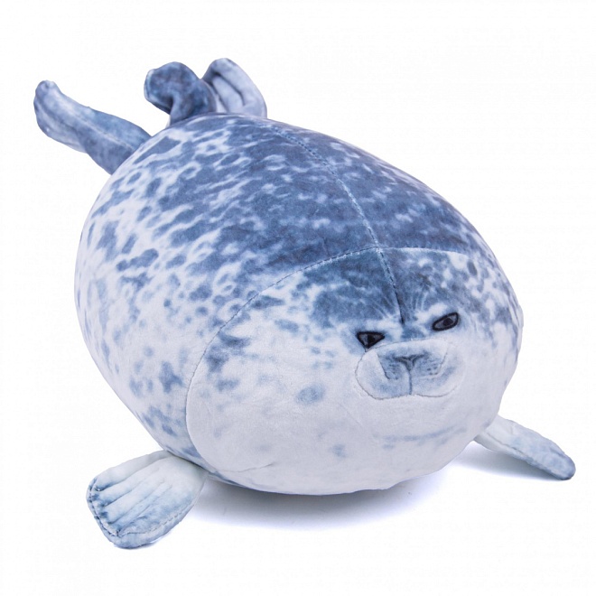 Мягкая игрушка Тюлень, h30см, синий