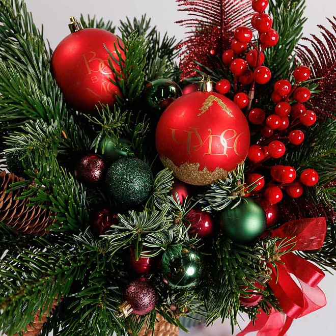 Композиция новогодняя "Шишка"