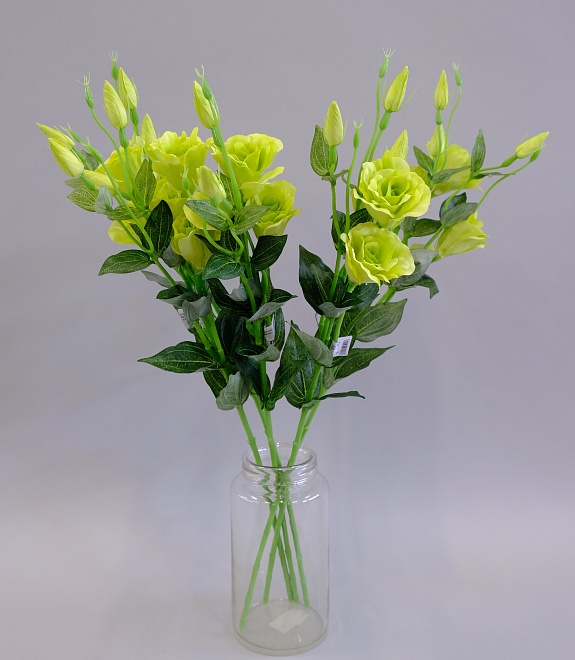 Эустома искусственная 3головы 3бутона h78см зеленый
