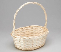 Корзина плетеная (ива) d35*25*h14*hh42см овал натуральный