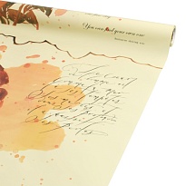 Пленка матовая 58см*10м 65мкр Рукопись кремовый