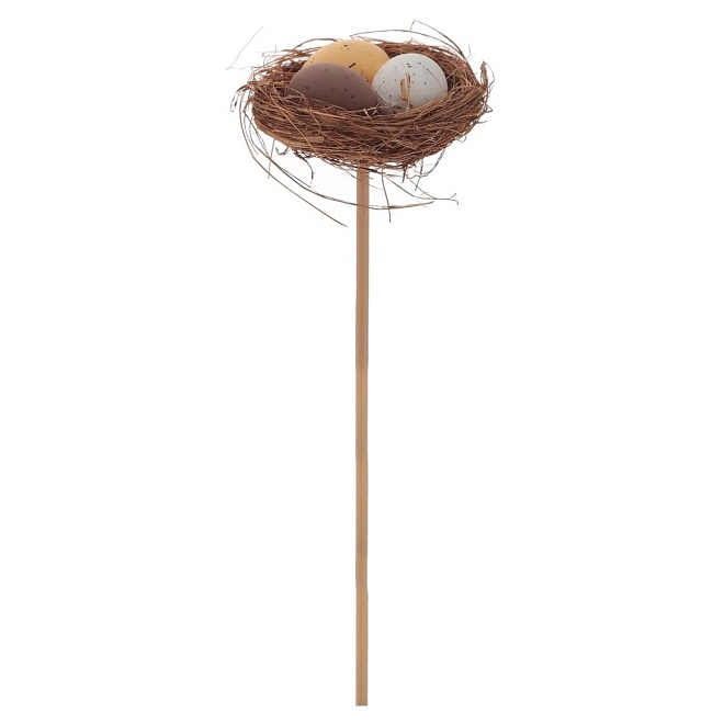 Вставка Пасхальная Гнездо с яйцами 5*5 h22см 