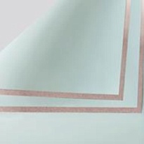 Пленка матовая 58*58см с золотой каймой 20 листов светло-зеленый 