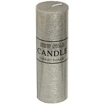 Свеча колонна New Star d5*h15см серебряный