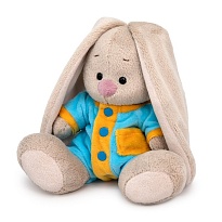Мягкая игрушка Зайка Ми в голубом комбинезоне малыш) 15см 