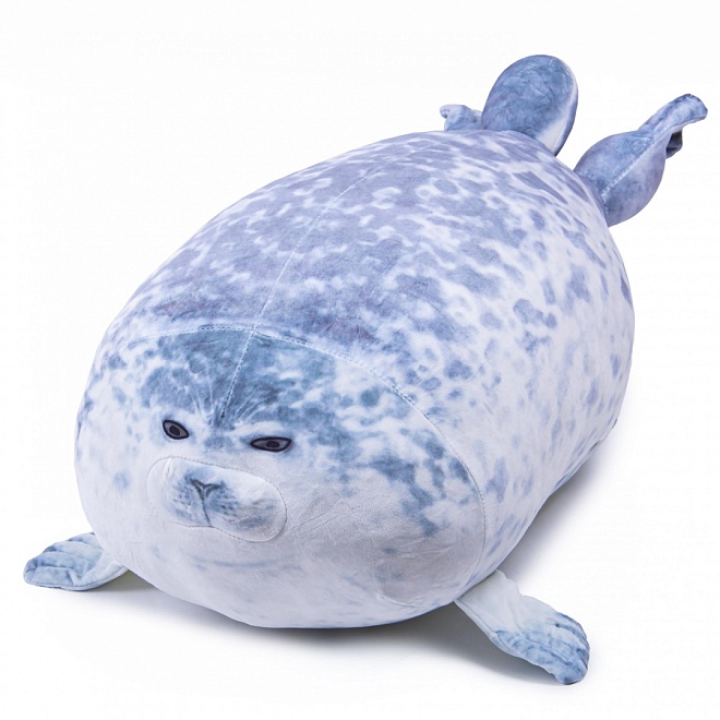 Мягкая игрушка Тюлень, h60см, синий