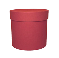 Коробка шляпная с крышкой d15*h15см матовый вишневый