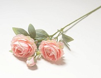 Пион искусственный 2головы 1бутон h70см розовый