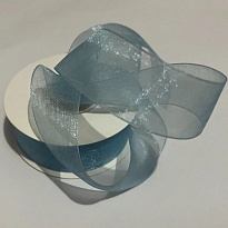 Лента органза 25мм*25ярд нежно-голубой