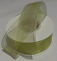 Лента органза 25мм*25ярд фисташковый