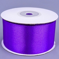 Лента атласная 38мм*25ярд фиолетовый