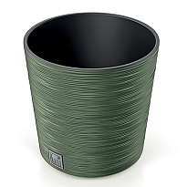 Кашпо Prosperplast Furu Round Low d25 h24.7см 7,5л с вкладкой пластик зеленый