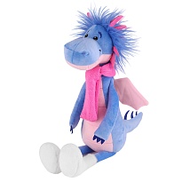 Мягкая игрушка Дракон Марк в шарфике, h25см, синий