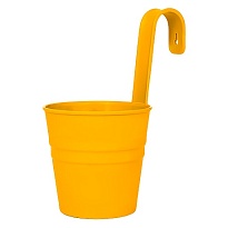 Кашпо настенное Ведро d9.6*d13.5 h25см 1,3л пластик желтый