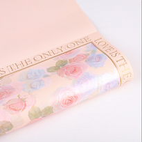 Пленка матовая 57*57см Миллион роз 20 листов розовый