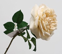 Роза одиночная искусственная h65см бежево-светлый
