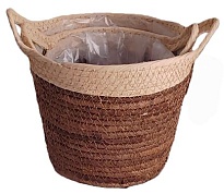 Корзина (банановое волокно) d20*h16,5см круг коричневый