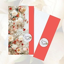 Конверт для денег с держателем "Счастья и любви", 19*10см