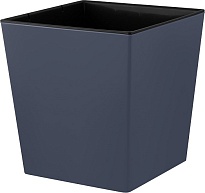 Кашпо London Cube 30,1*30,1 h31,5см 22л с вкладкой пластик вулканический серый