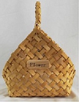 Корзина плетеная (секвойя) d23*14*5*h20*hh27см сумка натуральный