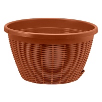 Кашпо подвесное d27 h16см 4,5л с поддоном пластик терракотовый